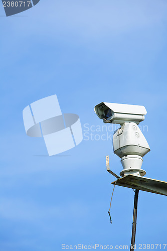 Image of CCTV with blue sky