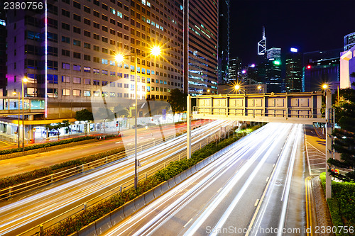 Image of Highway in city at night