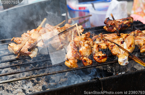 Image of Traditional Thai style grilled pork