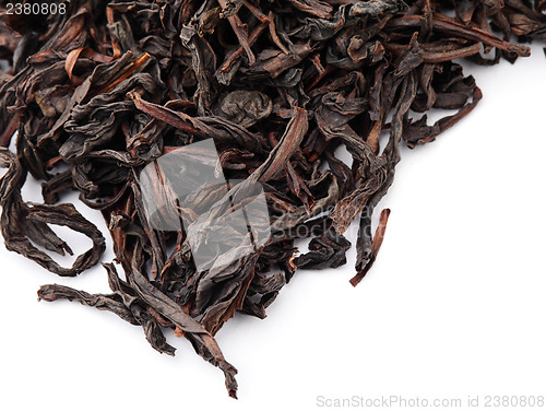 Image of Chinese black tea isolated on white background