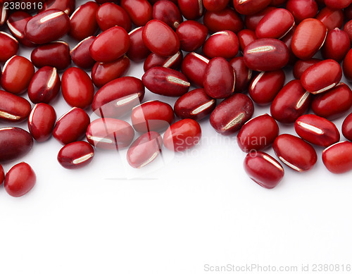 Image of Pile of Red Bean isolated on white background