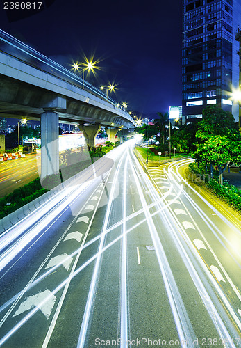Image of Highway with traffic trail