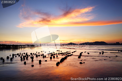 Image of Sunset with sea