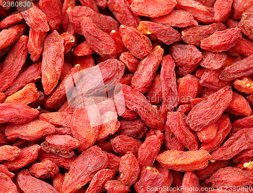 Image of Dried wolfberry fruit background