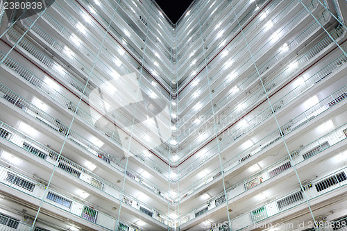 Image of Twin tower type of public housing in Hong Kong