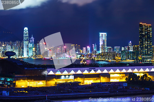 Image of Hong Kong skyline at night