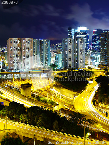 Image of Downtown city at night