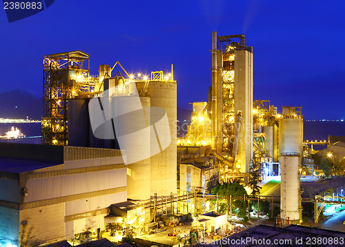 Image of Industrial plant at night