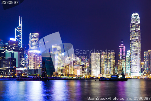 Image of Hong Kong city at night