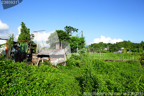 Image of Wooden house in countryside