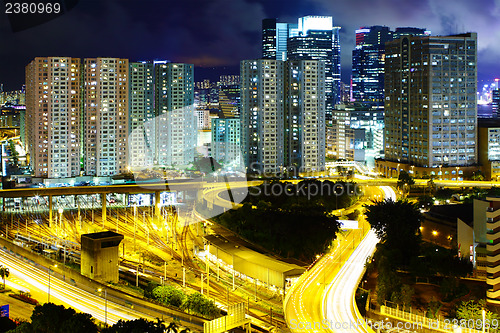 Image of Downtown city at night