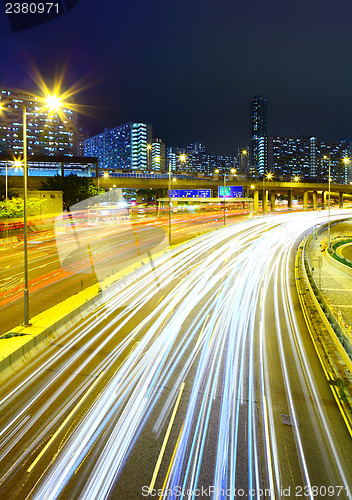 Image of Highway with car light