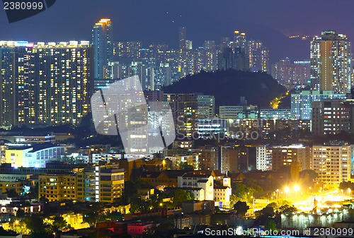 Image of Crowded downtown building in Hong Kong