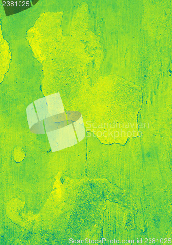 Image of Grunge green and yellow painted wall