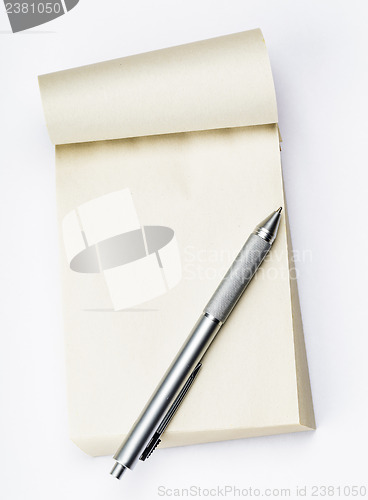 Image of Blank memo pad with pen