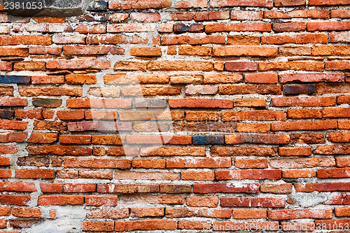 Image of Ancient red brick wall