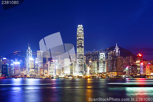 Image of Hong Kong city at night