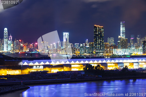 Image of Hong Kong skyline at night