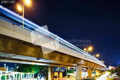 Image of Highway traffic at night