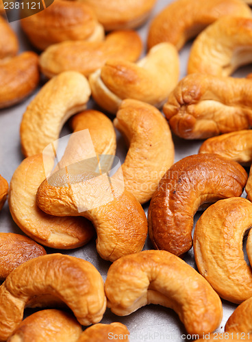 Image of Roasted cashew nuts close up