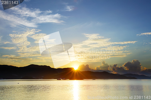 Image of Sunrise and sea