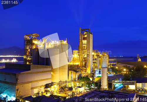 Image of Industrial plant at night