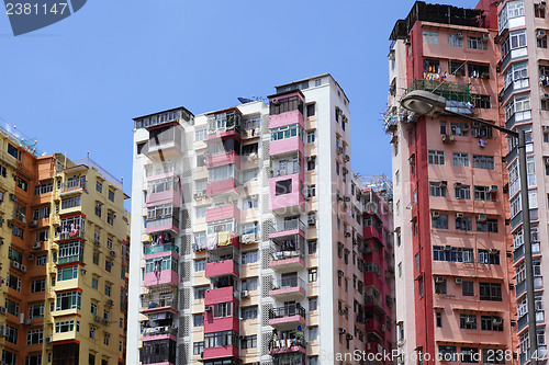 Image of Old apartments building in Hong Kong