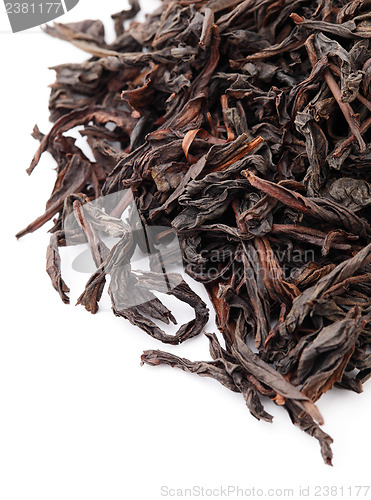 Image of Chinese black tea isolated on white background