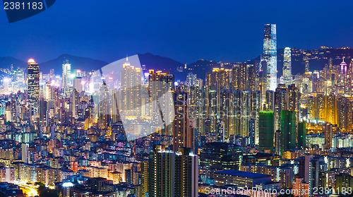 Image of Hong Kong skyline at night