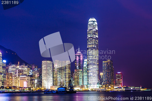 Image of Hong Kong city at night