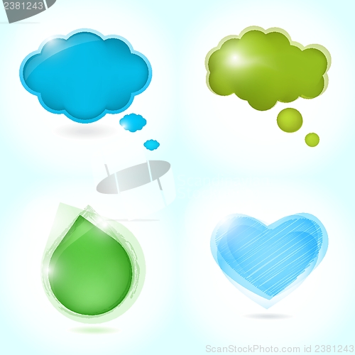 Image of Colorful paper bubble for speech