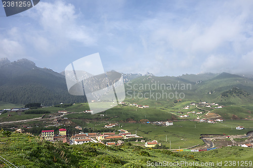 Image of mountain village, Sichuan, China