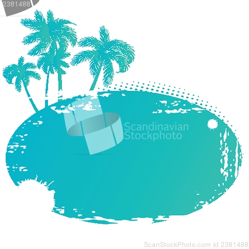 Image of Vector illustration of Summer tropical banner