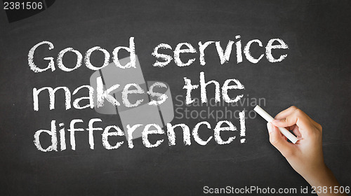 Image of Good Service makes the difference Chalk Illustration