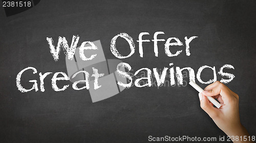 Image of We offer Great Savings Chalk Illustration