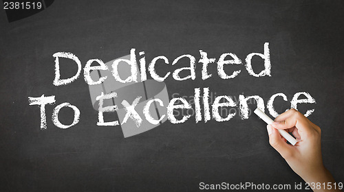 Image of Dedicated to Excellence Chalk Illustration