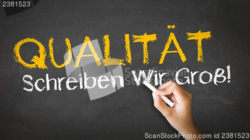 Image of Quality Slogan (In German)