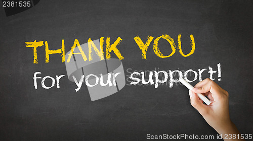 Image of Thank you for your support Chalk Illustration