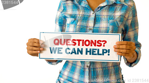 Image of Questions, we can help