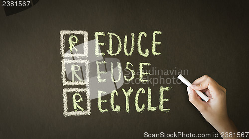 Image of Reduce, Reuse, Recycle Chalk Drawing