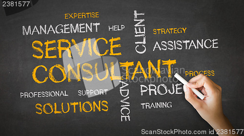 Image of Service Consultant Chalk Illustration
