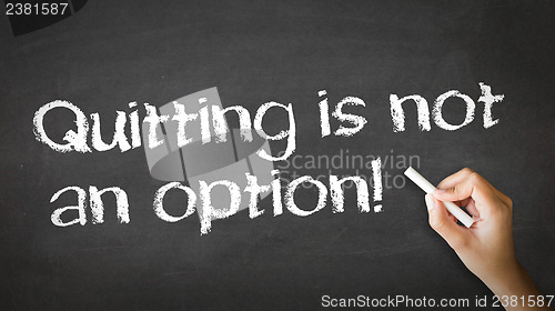 Image of Quitting is not an Option Chalk Illustration