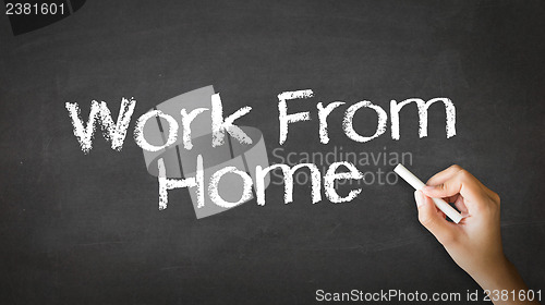 Image of Work From Home Chalk Illustration