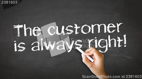 Image of The customer is always right Chalk Illustration