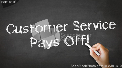 Image of Customer service pays off Chalk Illustration