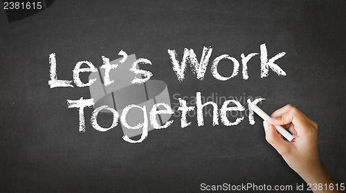 Image of Let's Work Together Chalk Illustration