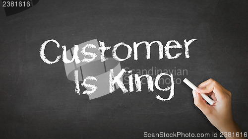 Image of Customer is king Chalk Illustration