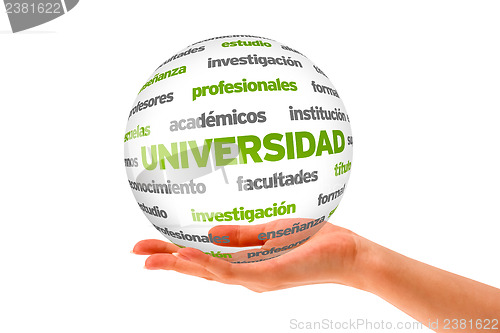 Image of 3d University Word Sphere (In Spanish)