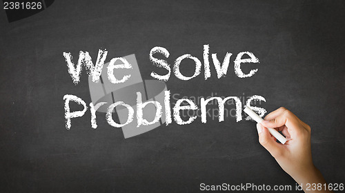 Image of We Solve Problems Chalk Illustration