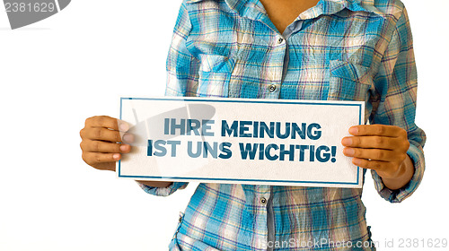 Image of Your opinion matters (In german)